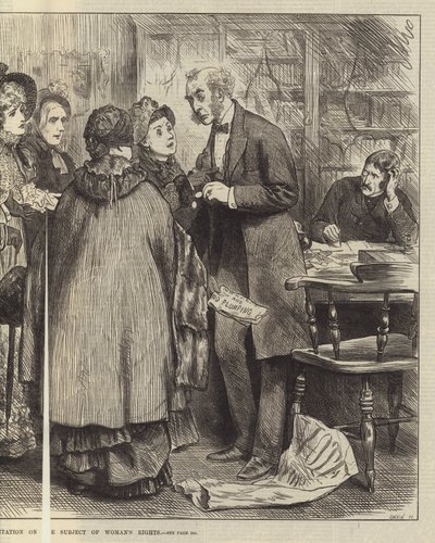 A eleição geral, uma delegação sobre o tema dos direitos da mulher de Frederick Barnard