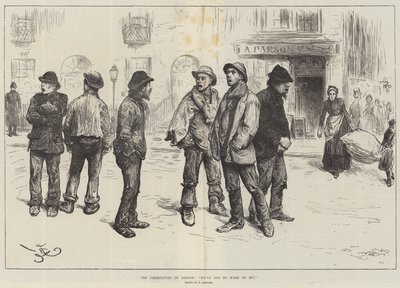 Os desempregados de Londres, não temos trabalho a fazer! de Frederick Barnard