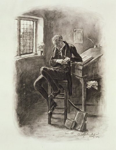 Uriah Heep, de "Charles Dickens: Uma fofoca sobre sua vida", de Thomas Archer, publicado em 1894 de Frederick Barnard