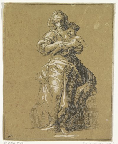 Cáritas com três crianças de Frederick Bloemaert