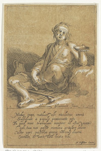 Mendigo aleijado com uma tigela
Números pequenos (título da série) de Frederick Bloemaert