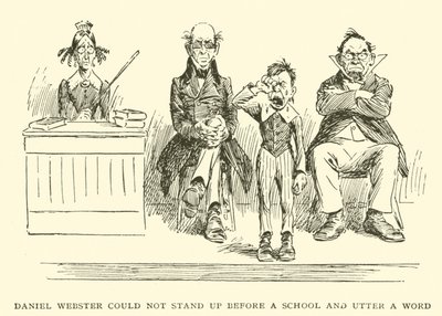 Daniel Webster não podia ficar de pé diante de uma escola e proferir uma palavra de Frederick Burr Opper