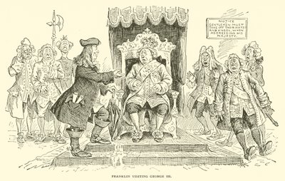 Franklin visitando George III de Frederick Burr Opper