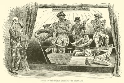 Estudo de Washington cruzando o Delaware de Frederick Burr Opper
