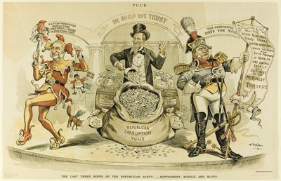 As três últimas esperanças do Partido Republicano, de Puck de Frederick Burr Opper