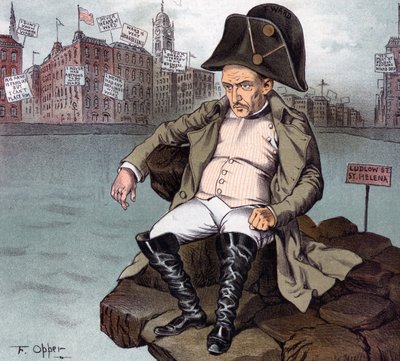 O "Pequeno Napoleão de Wall Street" no exílio por Frederick Burr Opper de Frederick Burr Opper