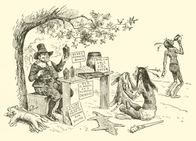Os puritanos trocam com os índios de Frederick Burr Opper