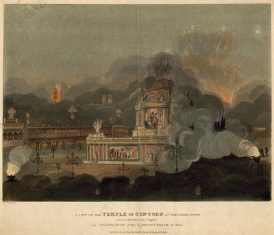 Uma visão do Templo da Concórdia no Green Park de Frederick Calvert