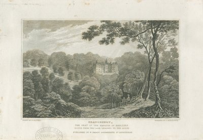 Beaudesert Hall and Park: gravura, nd [c 1830] de Frederick Calvert