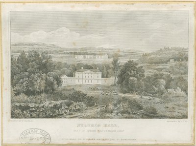 Etruria Hall: gravura, nd [c 1830] (imprimir) de Frederick Calvert