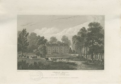 Great Barr - "Perry Hall": gravura em aço nº [meados do século XIX] de Frederick Calvert