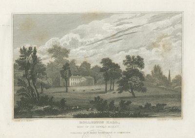 Rolleston Hall: gravura, nd [meados do século XIX] (impressão) de Frederick Calvert
