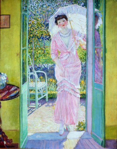 Bom dia, c.1912-13 (óleo sobre tela) de Frederick Carl Frieseke
