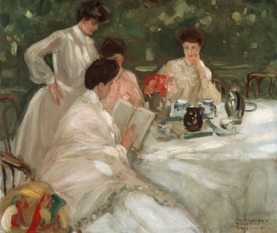 Chá no Jardim de Frederick Carl Frieseke