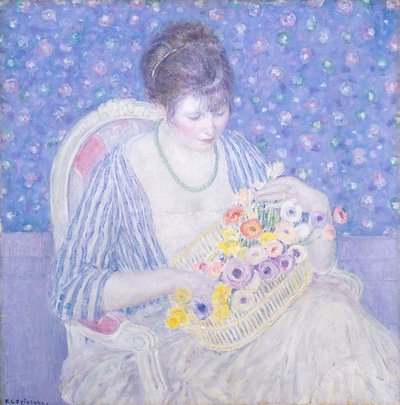 A cesta de flores, c.1913-17 de Frederick Carl Frieseke