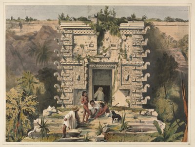 Portal do Grande Teocallis, Uxmal. de Frederick Catherwood