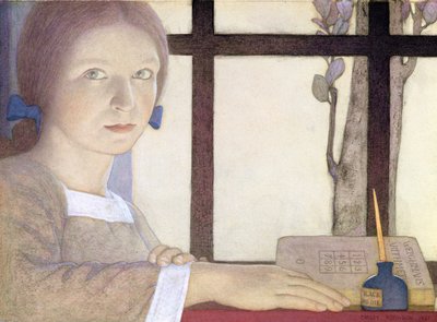 Lição Tempo (wc sobre lápis no papel) de Frederick Cayley Robinson