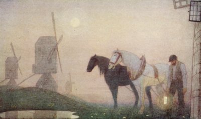 Os santos quakers: A Voz do Silêncio (litografia a cores) de Frederick Cayley Robinson