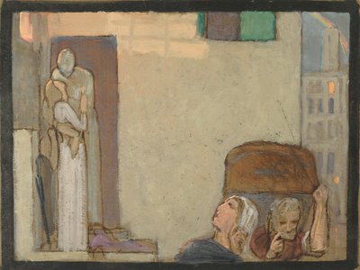 Estude para o adeus, c.1907 (tempera no papel) de Frederick Cayley Robinson