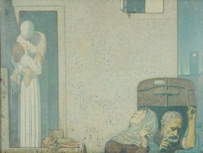 The Farewell, c.1907 (têmpera sobre tela) de Frederick Cayley Robinson