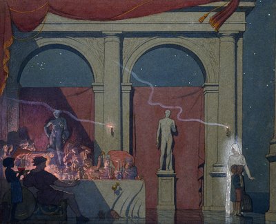 Tyltyl transforma o diamante no palácio do luxo, 1911 de Frederick Cayley Robinson