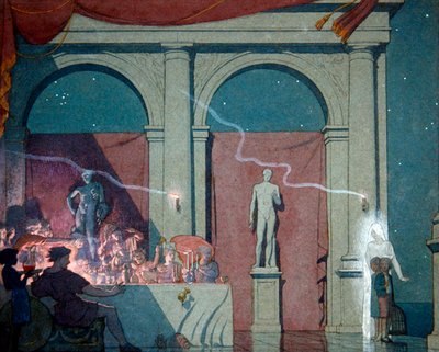Tyltyl transforma o diamante, ilustração do Acto IV Cena IV de 