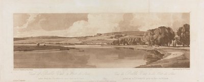 Vista de Belle Vue e Pont de Seve tirada do Terraço perto de Pont de St. Cloud 1802; Placa 13 Vistas em Paris, o traçado do volume Emanuel da placa B1981.25.2622 de Frederick Christian Lewis the Elder