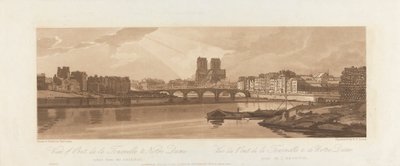 Vista da Pont de la Tournelle e Notre Dame, extraída do Arsenal 1802 de Frederick Christian Lewis the Elder