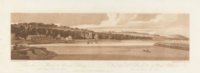 Vista de St. Cloud e Mt. Calvary tirada de Pont de Seve 1802; Placa 18 de Views em Paris, o traçado do volume Emanuel da placa B1981.25.2627 de Frederick Christian Lewis the Elder