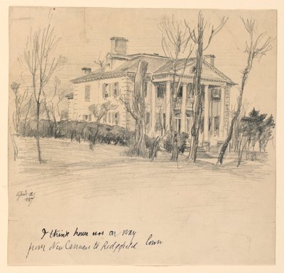 Casa do Governador Lounsbury, Main Street, Ridgefield, Connecticut. de Frederick Dielman