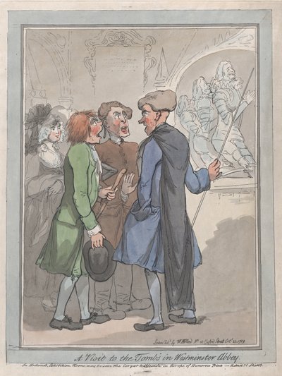 Uma visita aos túmulos na Abadia de Westminster, 23 de outubro de 1789. de Frederick George Byron