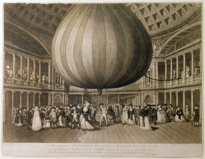 Vista interior do Panteão, Oxford Street, Londres, 1785 (aquatint) de Frederick George Byron