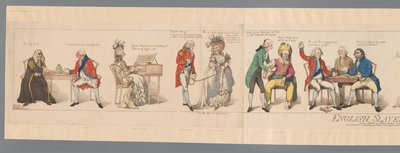 Vinte figuras públicas em várias situações Escravidão Inglesa ou Imagem do Tempo (título no objeto) de Frederick George Byron