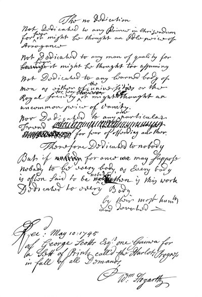 Dedicação escrita por William Hogarth, 1745 1865. de Frederick George Netherclift