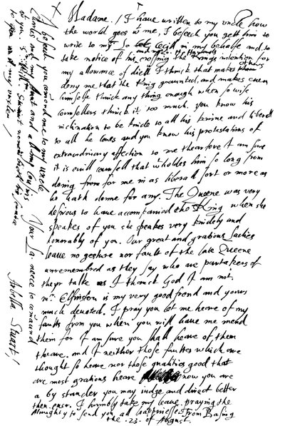 Carta de Arabella Stuart à Condessa de Shrewsbury, final do século XVI - início do século XVII de 1865. de Frederick George Netherclift