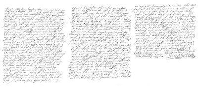 Carta de Elizabeth I, rainha da Inglaterra, a James VI da Escócia, c1588 1865. de Frederick George Netherclift
