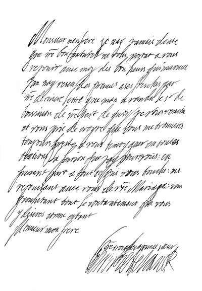 Carta de Henrietta Maria, rainha de Carlos I, século XVII 1865. de Frederick George Netherclift