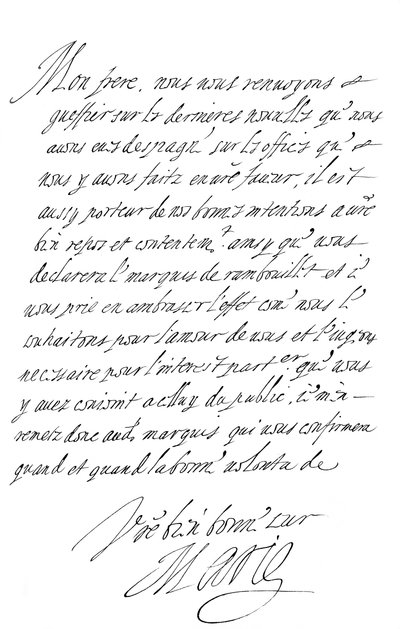 Carta de Marie de Médici ao duque de Savoie, final do século XVI - início do século XVII, 1865. de Frederick George Netherclift