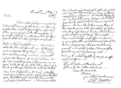 Carta de Robert Burns à Sra. Dunlop de Haddington, 1788 1865. de Frederick George Netherclift