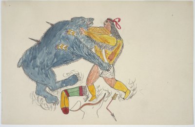 Homem e urso de Frederick Gokliz