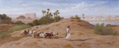 Um rebanho de cabra perto do Cairo de Frederick Goodall
