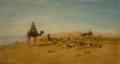 Sobre as margens do Nilo (óleo sobre tela) de Frederick Goodall