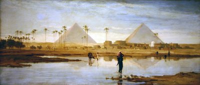 O Ford para a Aldeia Perto das Pirâmides de Frederick Goodall