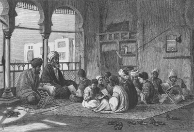 A escola do sultão Hassan, gravada por Butterworth und Heath de Frederick Goodall