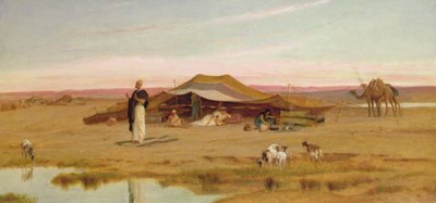A Oração da Noite do Xeque (óleo sobre tela) de Frederick Goodall
