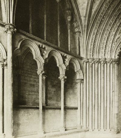 Catedral de Ely: Pórtico da Galileia, pormenores de Frederick H. Evans