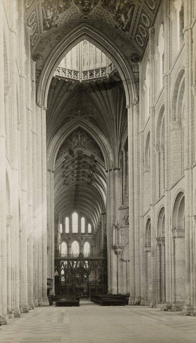 Catedral de Ely: Nave para leste, a partir do arco octogonal de Frederick H. Evans