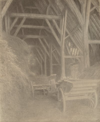 Celeiro de Great Cokkeswell (perto de Kelmscott): Interior de Frederick H. Evans