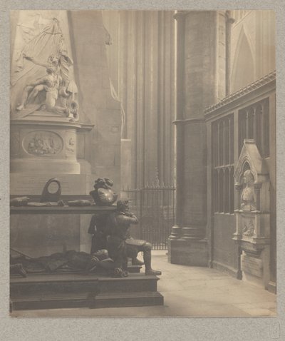 [Abadia de Westminster: corredor leste do transepto norte, túmulo de De Vere e Franklin] de Frederick H. Evans