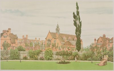 Igreja e paróquia, Bedford Park, 1881 de Frederick Hamilton Jackson